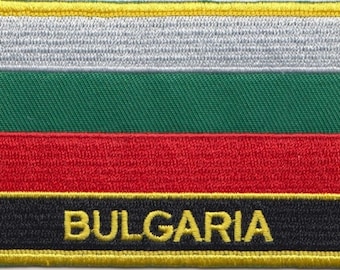 Bulgaria Flag Rectangular Embroidered Patch
