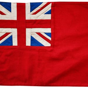 Red Ensign Merchant Navy Sewn Cotton Flag - 49cm x 33cm - 2 Eyelets