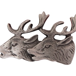 Red Deer Stag Pewter Brooch - Hand Made in The United Kingdom