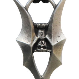 Vampire Bat Hanging Upside Down Gothic Pewter Pendant Necklace - Hand Made in The United Kingdom