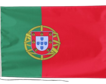 Portugal Flag with Eyelets or Rope and Toggle - Hand Made in the UK