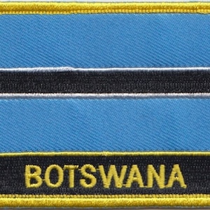 Botswana Flag Rectangular Embroidered Patch