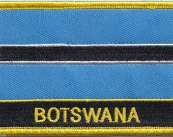 Botswana Flag Rectangular Embroidered Patch