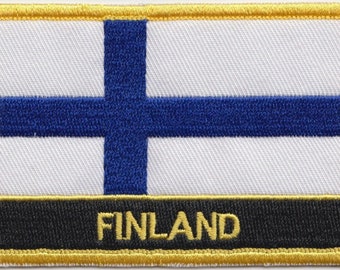 Finland Flag Rectangular Embroidered Patch