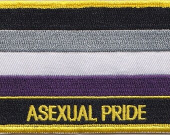 Asexual Ace Pride Flag Rectangular Embroidered Patch