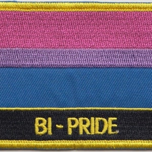 Bisexual Bi-Pride Flag Rectangular Embroidered Patch