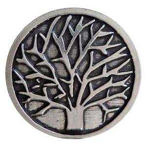 Tree Of Life Pewter Pin Badge - Hand Made in Cornwall