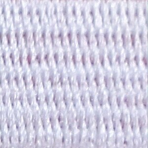 May include: White elastic band with a textured, woven pattern. The band is made of a soft, stretchy material.
