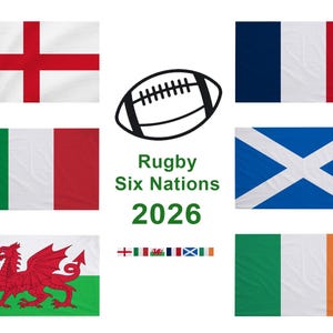 Rugby Six Nations Polyester Flag - 6 Nations