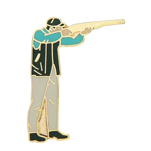 Clay Pigeon Shooting Pin Badge