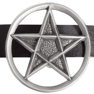 Pentagram Freemasonry Masonic Pewter Belt Buckle - Hand Made in the United Kingdom
