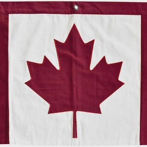 Canada Fully Sewn Hanging Cotton Flag - 150cm x 75cm - 3 Eyelets