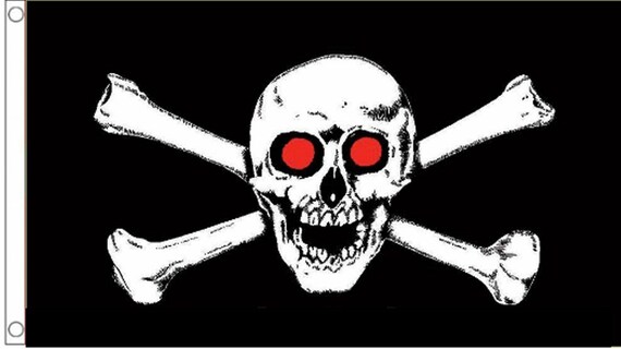 Pirates USA Skull 5'x3' Flag