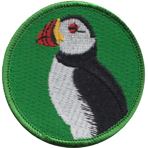 Puffin Sea Bird Round Embroidered Patch