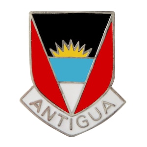 Antigua Und Barbuda Flaggen-Pin – Metall-Anstecknadel, 1,9 X 1,6 Cm, Emaille-Details