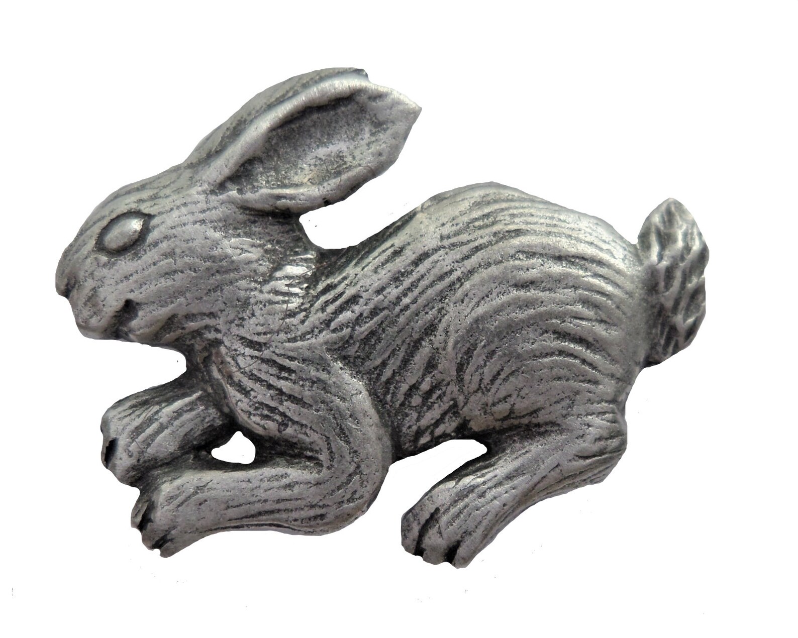 Bouncing Bunny Playful Rabbit Pewter Pin Badge Hecho a mano Etsy