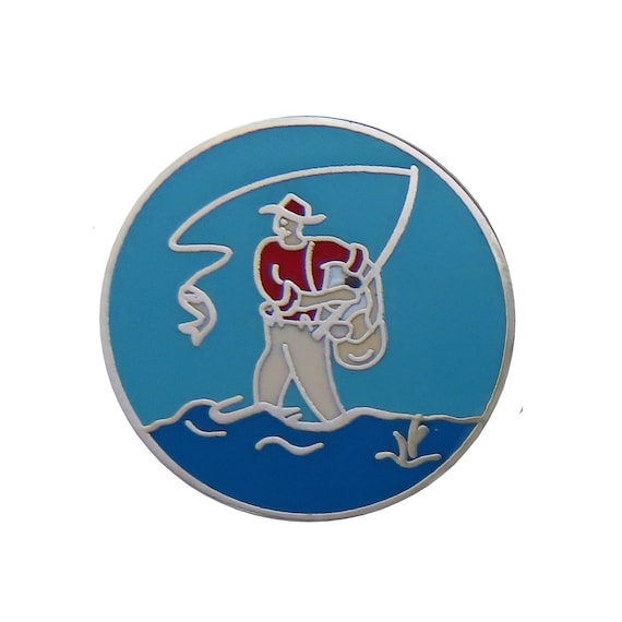 Fly Fishing Pin Badge 
