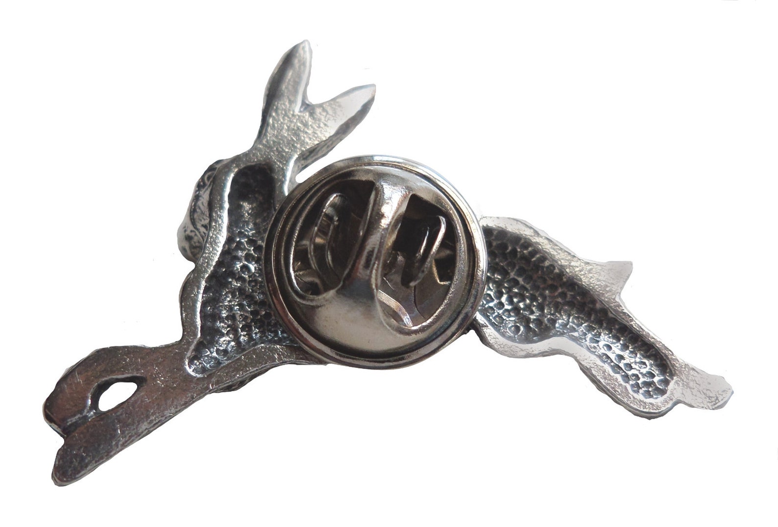 Hare Running Pewter Pin Badge Hand Made in Cornwall Etsy