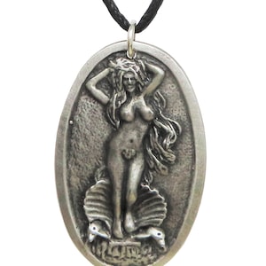 Aphrodite Goddess of Love & Beauty Pewter Pendant - Hand Made in The United Kingdom
