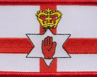 Northern Ireland Flag Patch - 9x6 Cm Embroidered Iron On/Sew On Badge - View #7