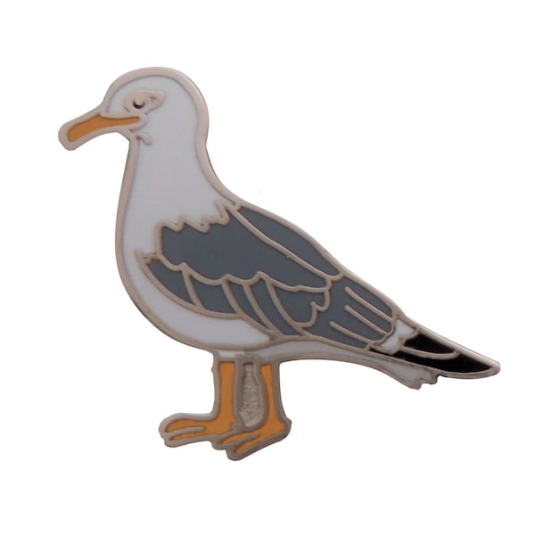 Seagull Herring Gull Bird Pin Badge