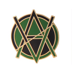 Vegan Anarchy Gold Plated Pin Badge