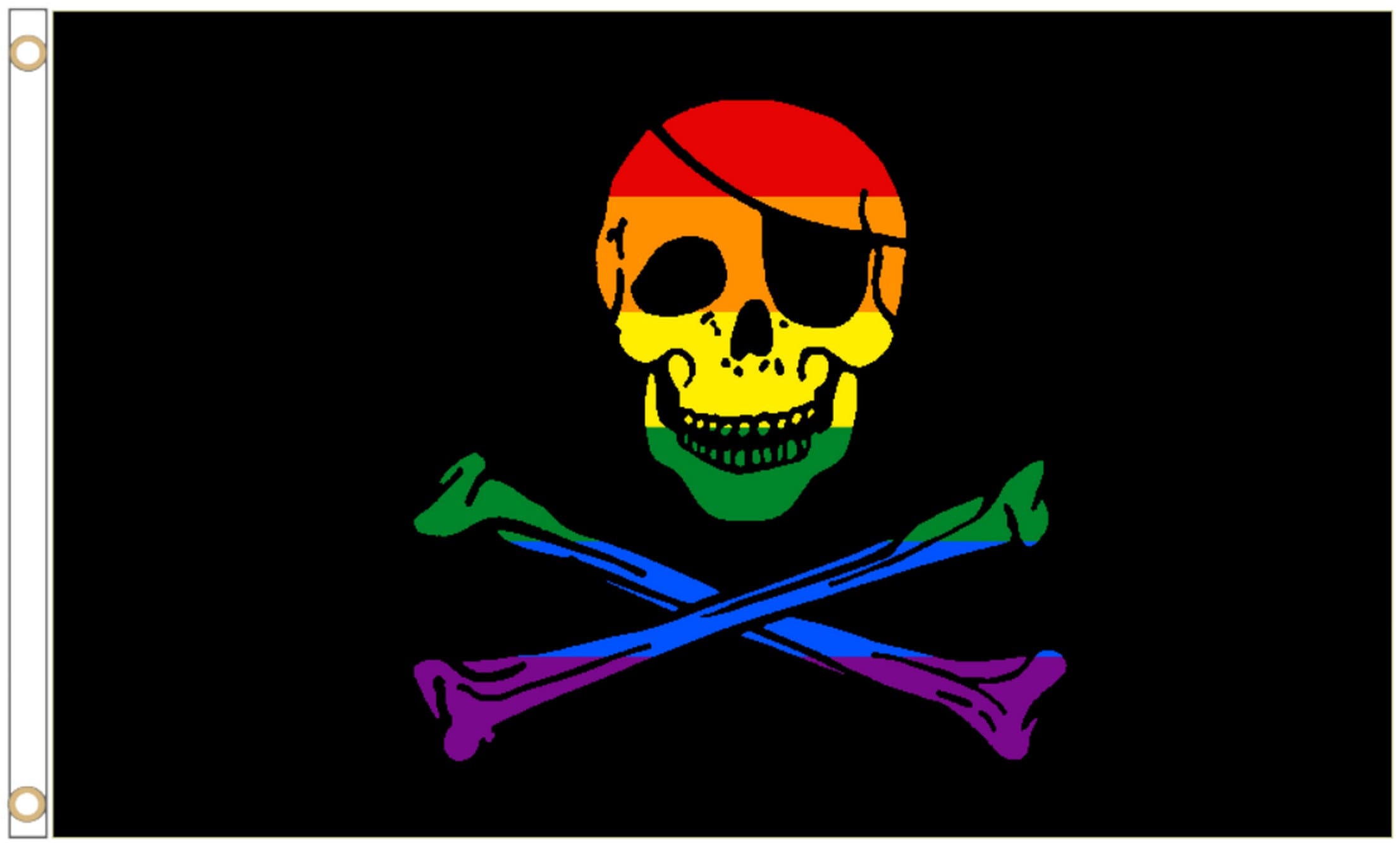 Rainbow Gay Pride Skull And Crossbones Jolly Roger Halloween T-Shirt Rainbow Gay Pride Skull And Crossbones Jolly Roger Halloween T-Shirt