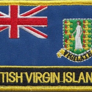 British Virgin Islands Flag Rectangular Embroidered Patch