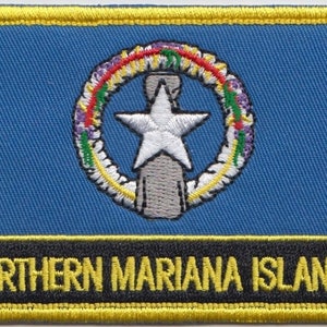Northern Mariana Islands Flag Rectangular Embroidered Patch