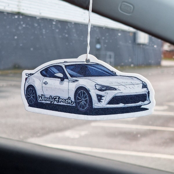 Toyota GT86 | JDM | Car Air Freshener | Car Gift Idea | Car Accessory | White | WheelyFresh