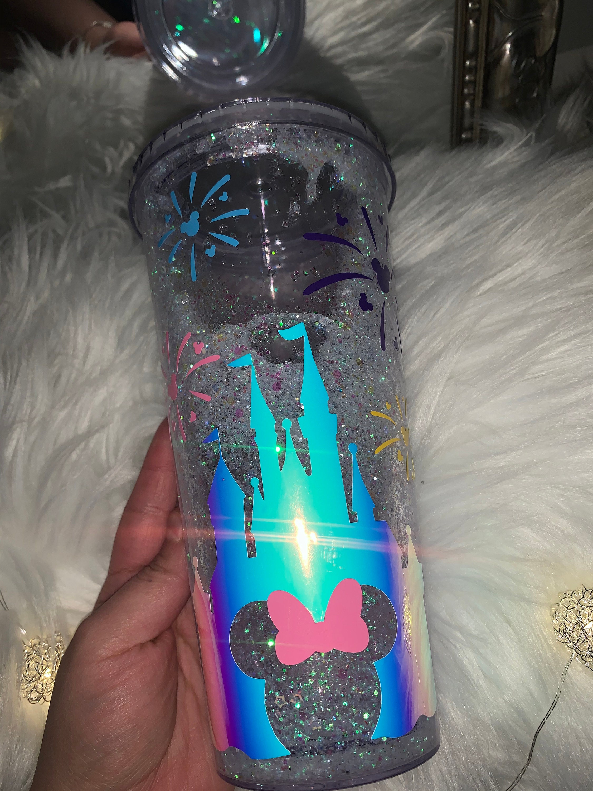 Disney Castle snow globe tumbler Etsy