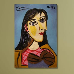 Pablo Picasso woman scaled Wall Art, Picasso&#39;s Abstract Art Vibrant Prints and Posters Fusion of Classic Picasso Style Christmas Gift