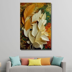 Herbstlaub Leinwand, Natur Wald Wand Kunst, Baum Poster, gelbe Herbst Blätter, Leinwand Wand Kunst, Blätter Poster, Herbst Baum, Sommer Wand Dekor