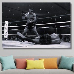 Mike Tyson Canvas Wall Poster Mike Tyson Print Poster, Boxing Canvas Wall Art,Gym Wall Decor, Extra Large Wall Art, Gift Christmas Gift
