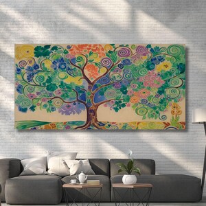 Gustav klimt the tree of life Canvas Life Art, Gustav Klimt Gift Canvas, The Tree Of Life Canvas,Tree Life Canvas Art Gift Christmas Gift