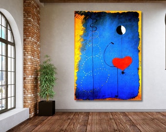 Dancer by Joan Miro Exhibition Poster Dancer Canvas Wall Print Joan Miro Poster Joan Miro Print Surrealism art Dancer 1925 Canvas Print