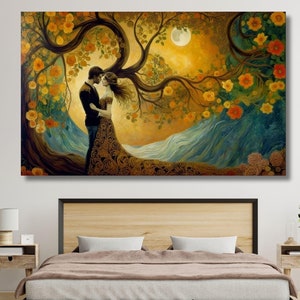 Gustav klimt the tree of life, Love Tree CANVAS WALL ART Tree Life Art, Gustav Klimt Gift Canvas, The Tree Of Life Canvas, Christmas Gift