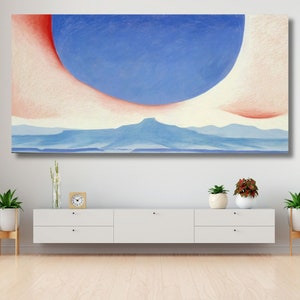 Georgia O&#39;Keeffe Canvas Wall Art Pedernal Giclee Reproduction Georgia O&#39;Keeffe Poster Georgia O&#39;Keeffe Pedernal Print Gift Christmas Gift