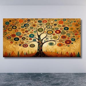 Gustav klimt the tree of life Canvas Life Art, Gustav Klimt Gift Canvas, The Tree Of Life Canvas,Tree Life Canvas Art Gift Christmas Gift