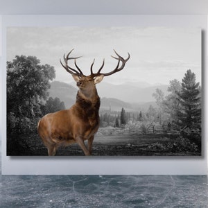 Monarch of the Glen Canvas Wall Art,Edwin Landseer The Monarch of the Glen,Edwin Landseer Artworks,Deer Lover Gift Deer Poster Deer Canvas