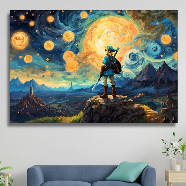 CANVAS WALL DESIGN The Legend Of Zelda Leinwand Poster Anime Fan Arts Legend Of Zelda Link Zelda Art Zelda Prints Anime Mother's Day Gift