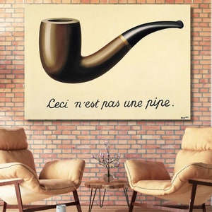CANVAS WALL DESIGN Ceci N’est Pas Une Pipe Rene Magritte the treachery of images 1929 Canvas Ceci N’est Pas Une Pipe Christmas Gift