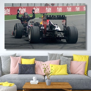 Sebastian Vettel Pit Stop Vettel Canvas Wall Art Sebastian Vettel Poster Formula  Grand Prix Canvas F1 Wall Hanging Gift Christmas Gift