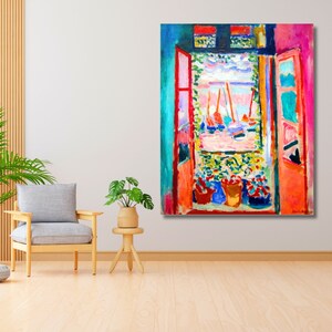 CANVAS WALL DESIGN Henri Matisse Poster The Open Window Canvas  Henri Matisse The Open Window Wall Henri Matisse Print Christmas Gift