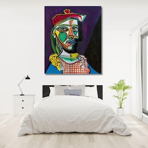 Pablo Picasso woman scaled Art, Pablo Picasso&#39;s Abstract Art Vibrant Prints and Posters Fusion of Classic Picasso Style, Christmas Gift