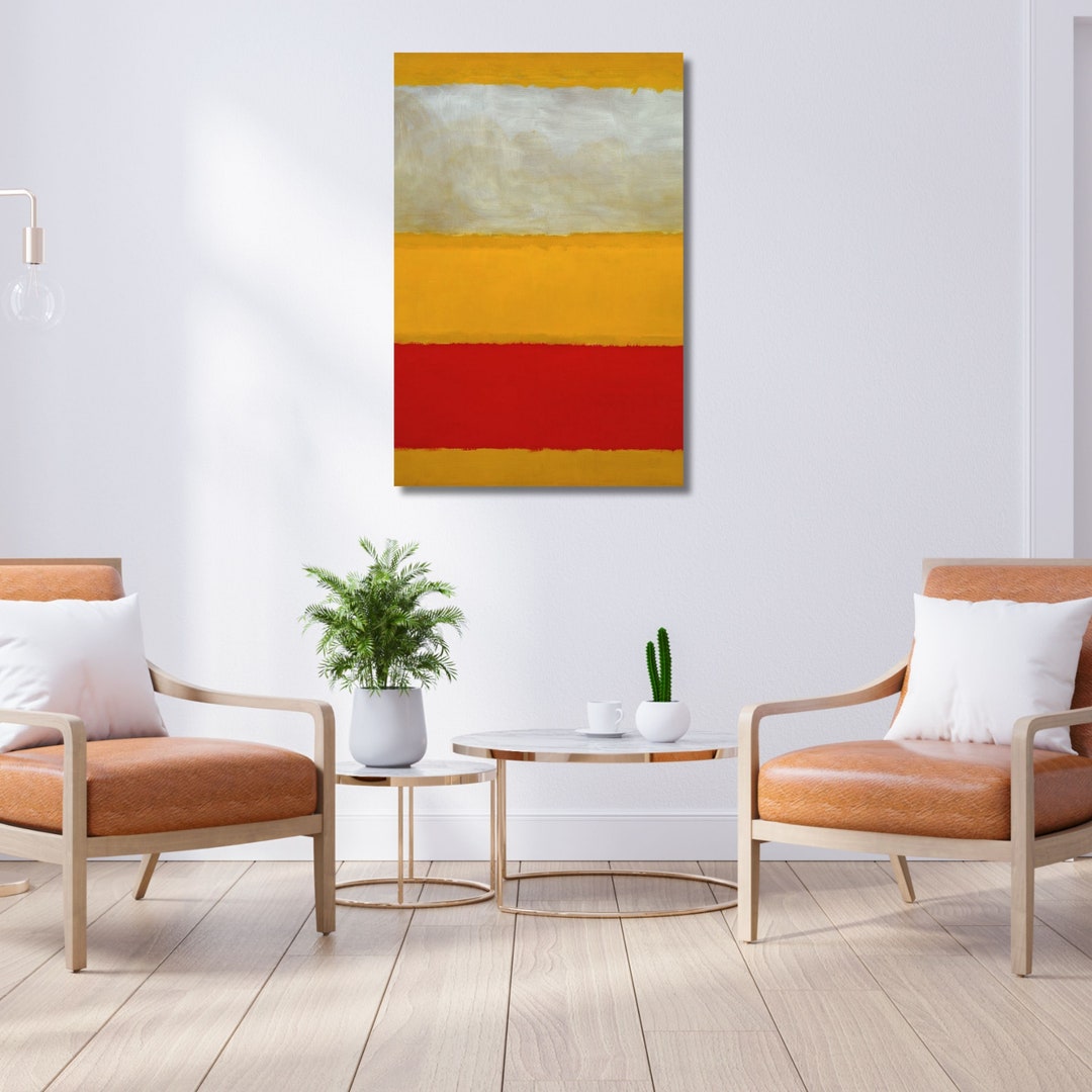 Mark Rothko White Boho Canvas Design Rothko Style Poster Reproduction ...