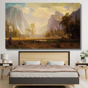 Albert Bierstadt Yosemite Valley Canvas Print: Valley View Landscape Art