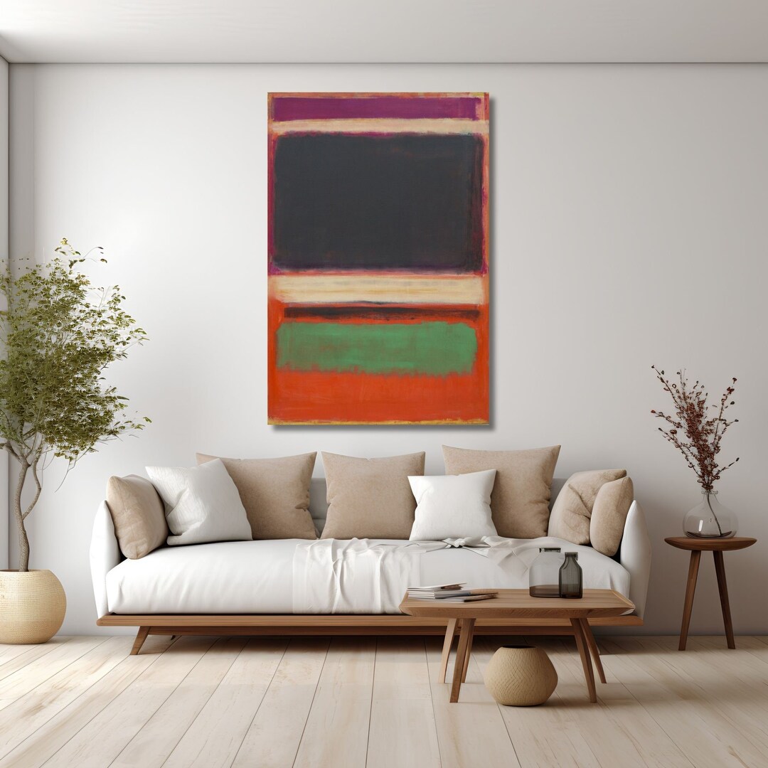 Mark Rothko Gray Square Mark Rothko Gray Boho Canvas Design Rothko Style Poster Reproduction ...