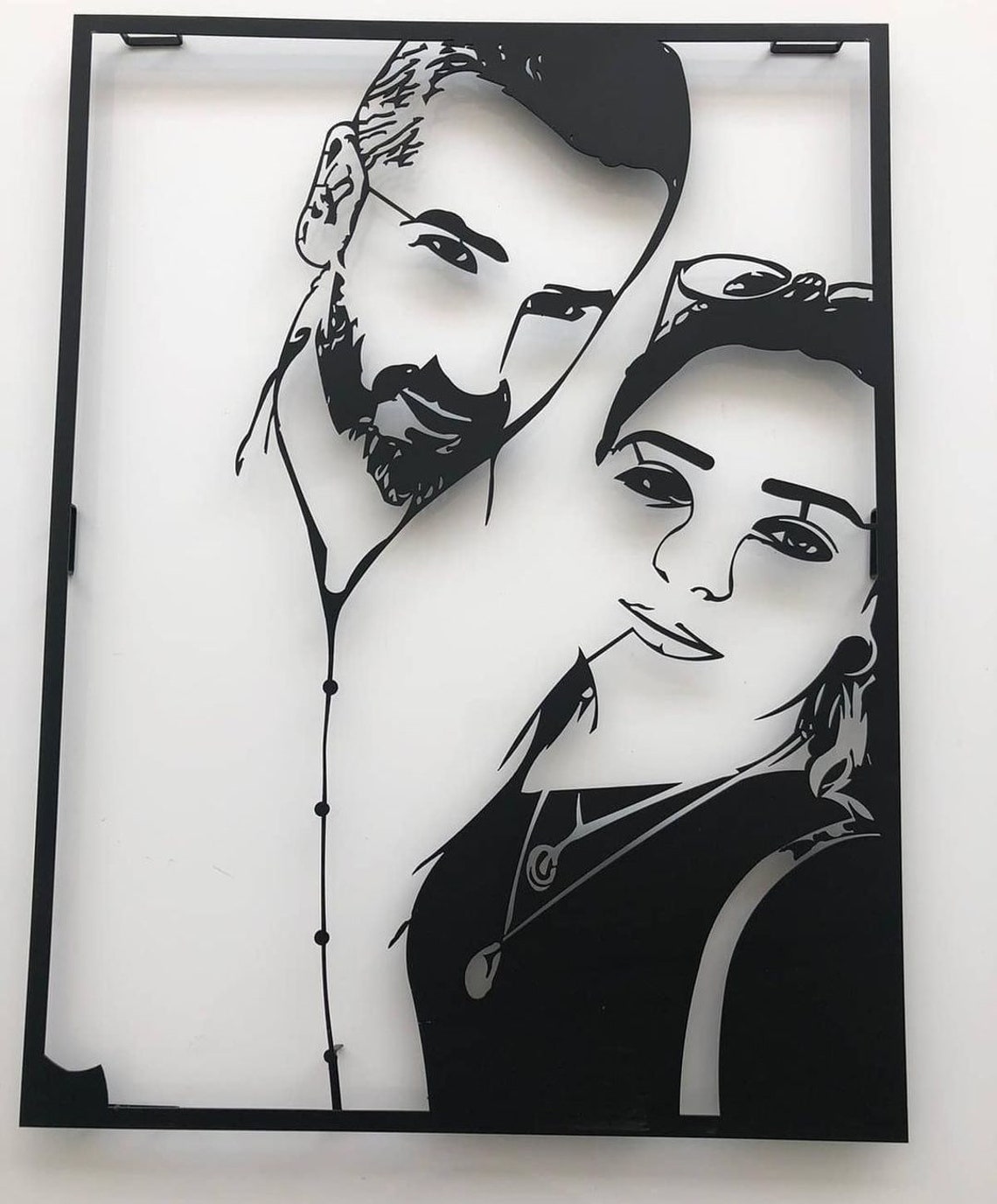 Custom metal wall art metal family photo Unique Wedding Gift Etsy