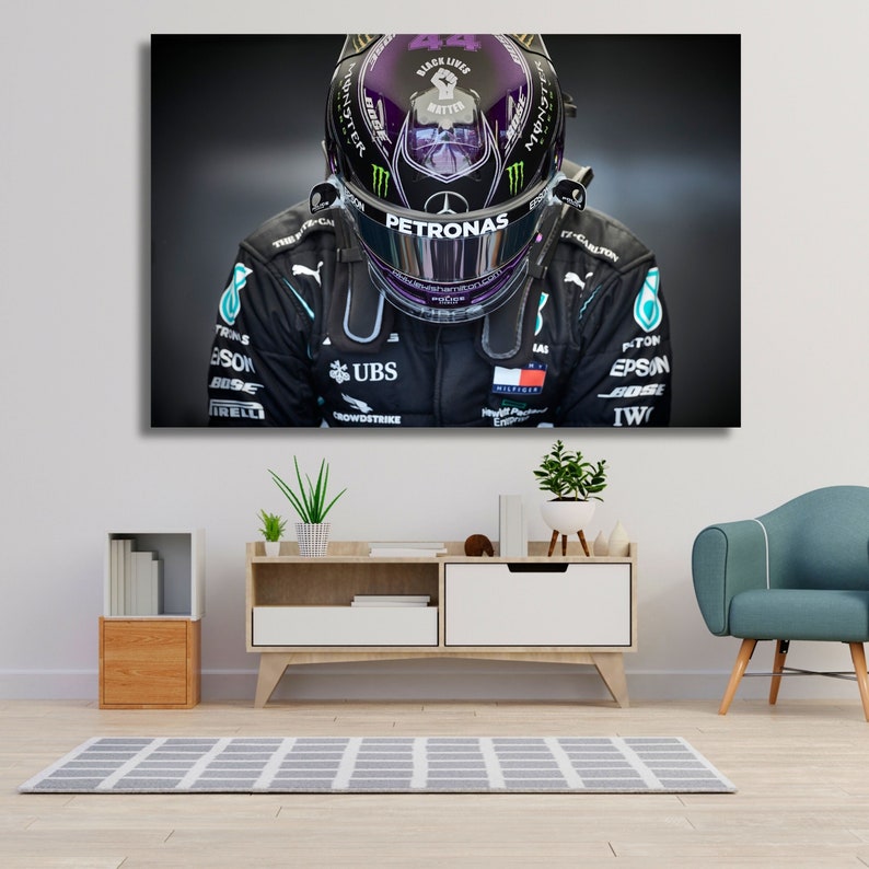 Lewis Hamilton Canvas Print,formula One F1 Grand Prix Fan Gifts,man